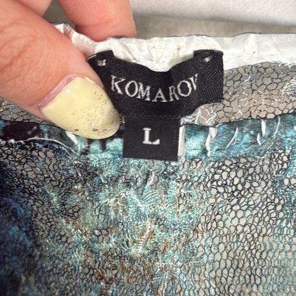 Komarov Leopard Tie Dye Sleeveless Midi Dress Size Large - Picture 2 of 7